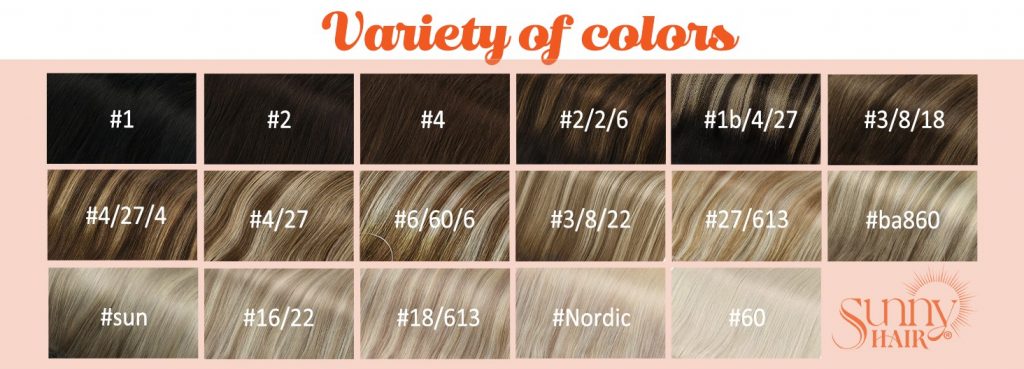Sunny wire hair extensions variety of colors